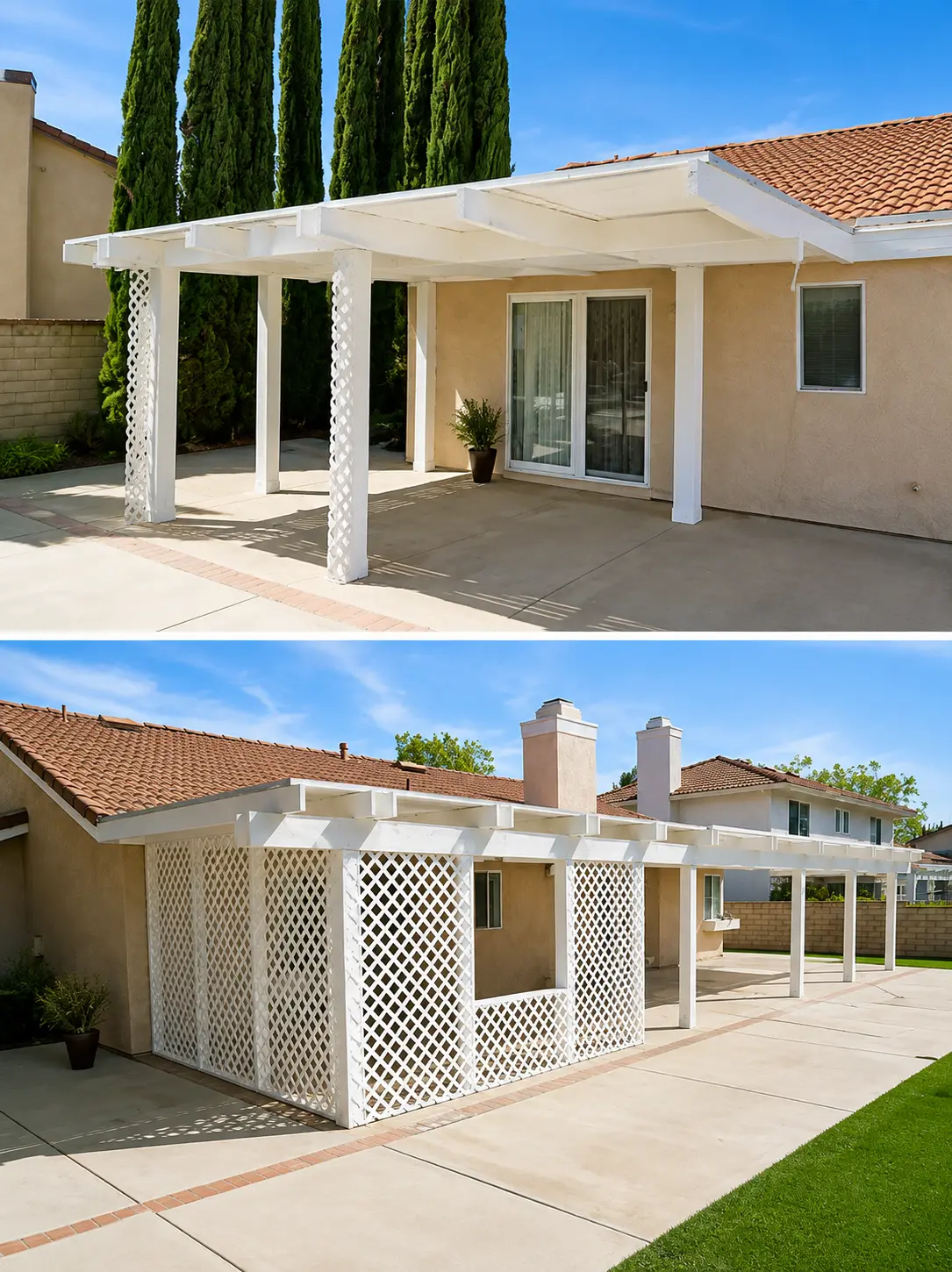 Lattice Pergola Patio Cover — Outdoor Living by Arnold Barrera Construction