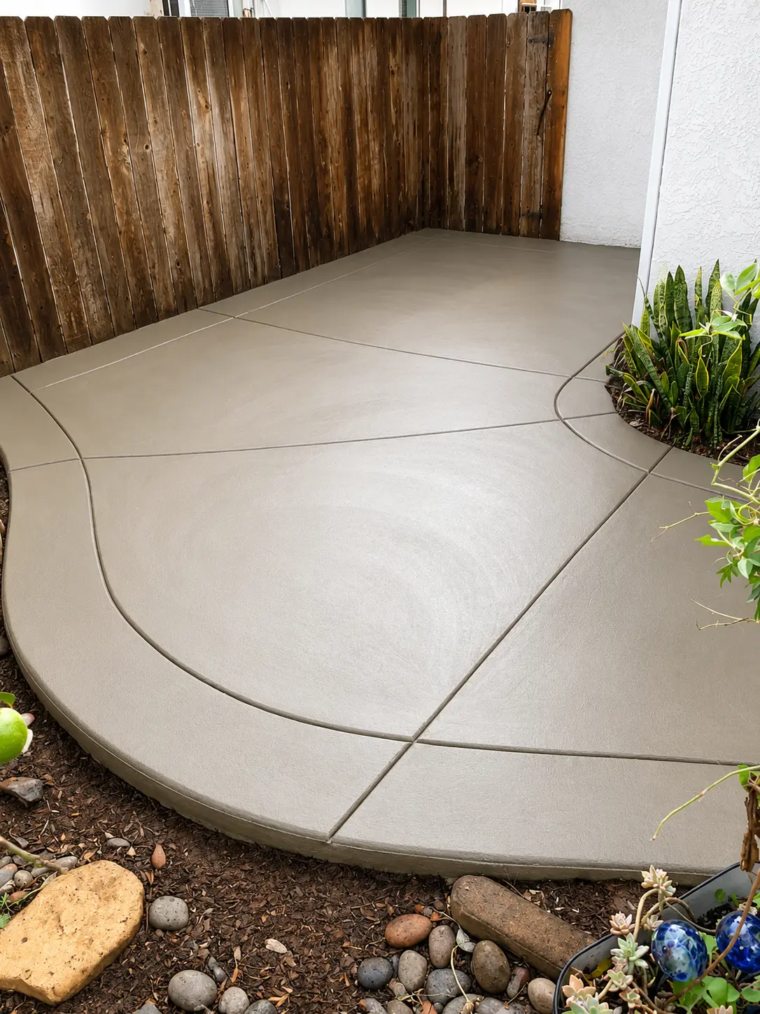 Curved Concrete Patio Pour — Outdoor Living by Arnold Barrera Construction