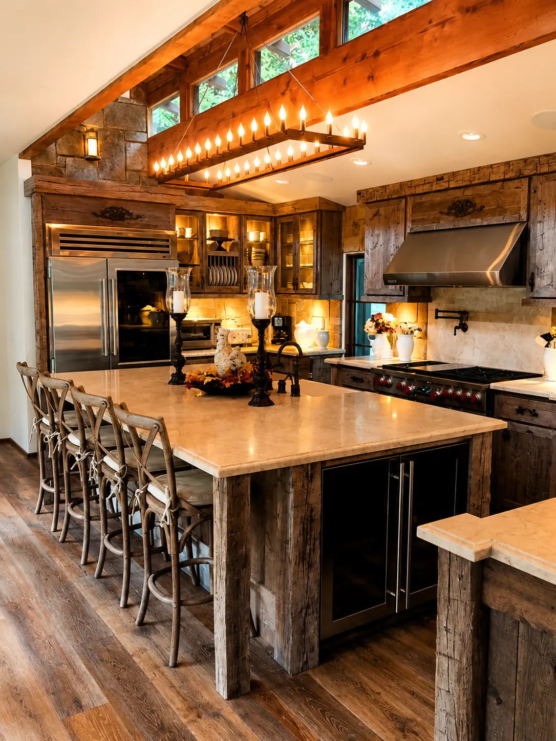 Reclaimed Timber Island Kitchen — Kitchen Remodels by Arnold Barrera Construction