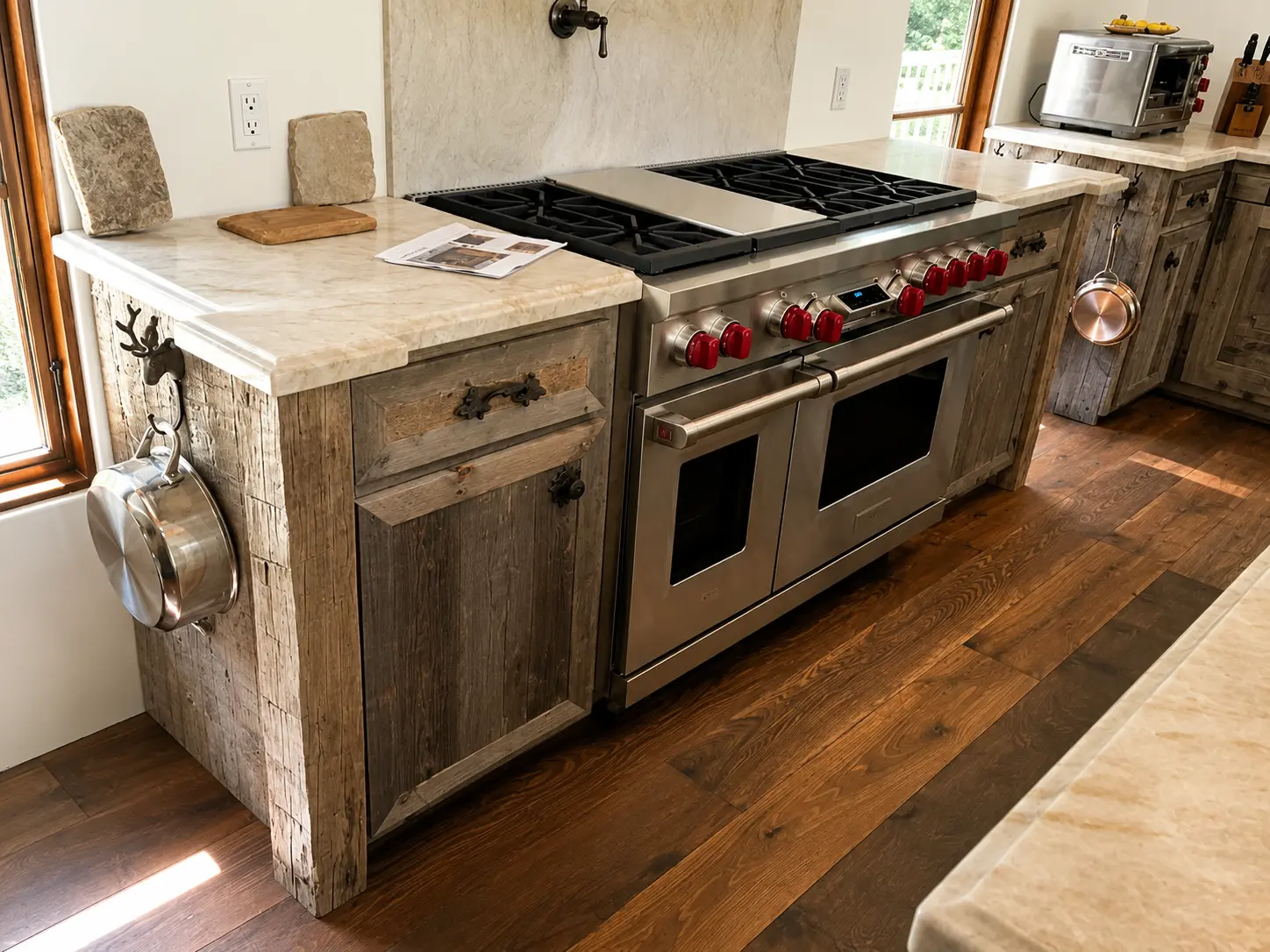 Pro Range & Reclaimed Wood Cabinetry — Kitchen Remodels by Arnold Barrera Construction