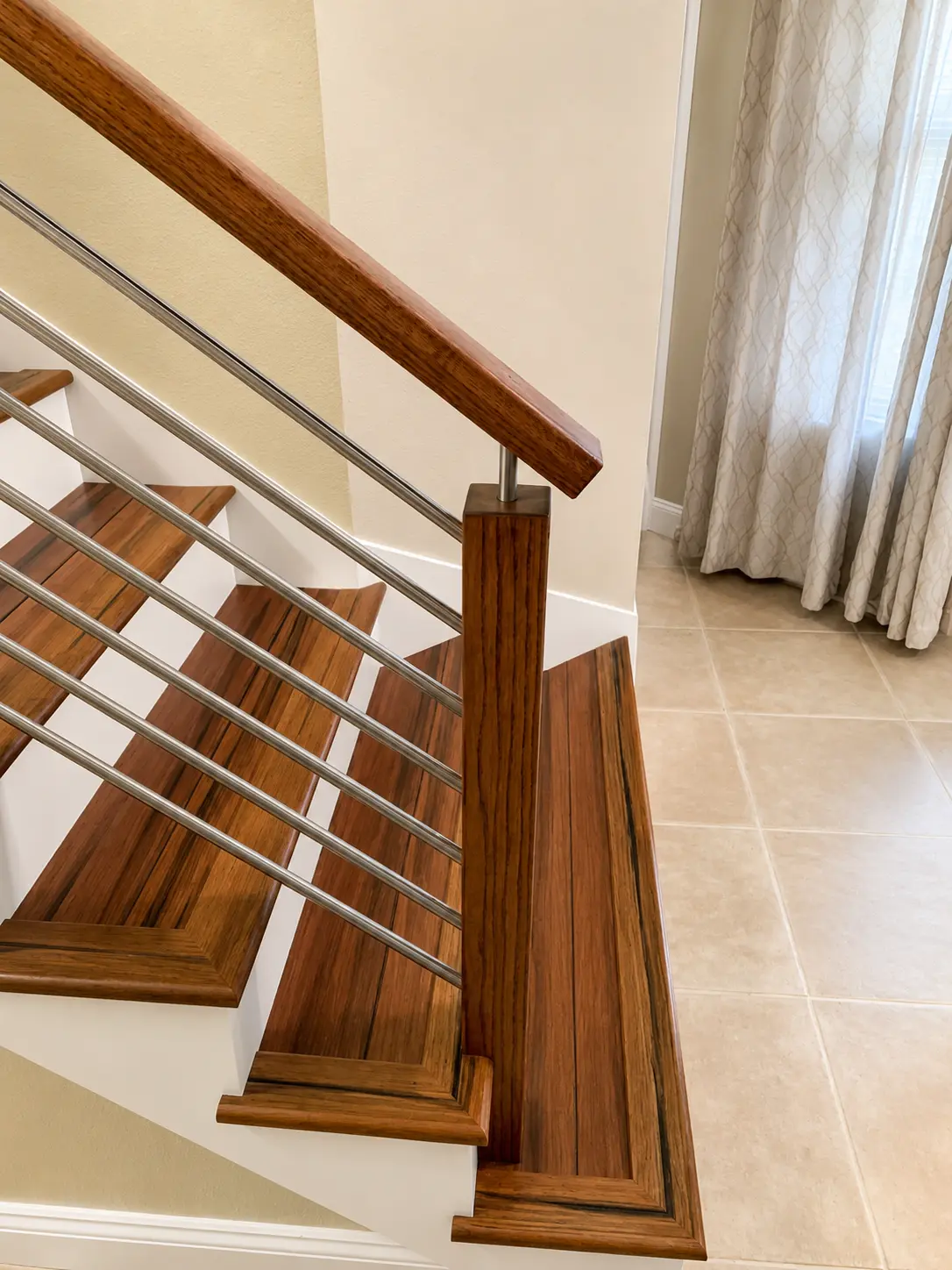 Hardwood Treads & Stainless Rail — Whole Home Renovations by Arnold Barrera Construction