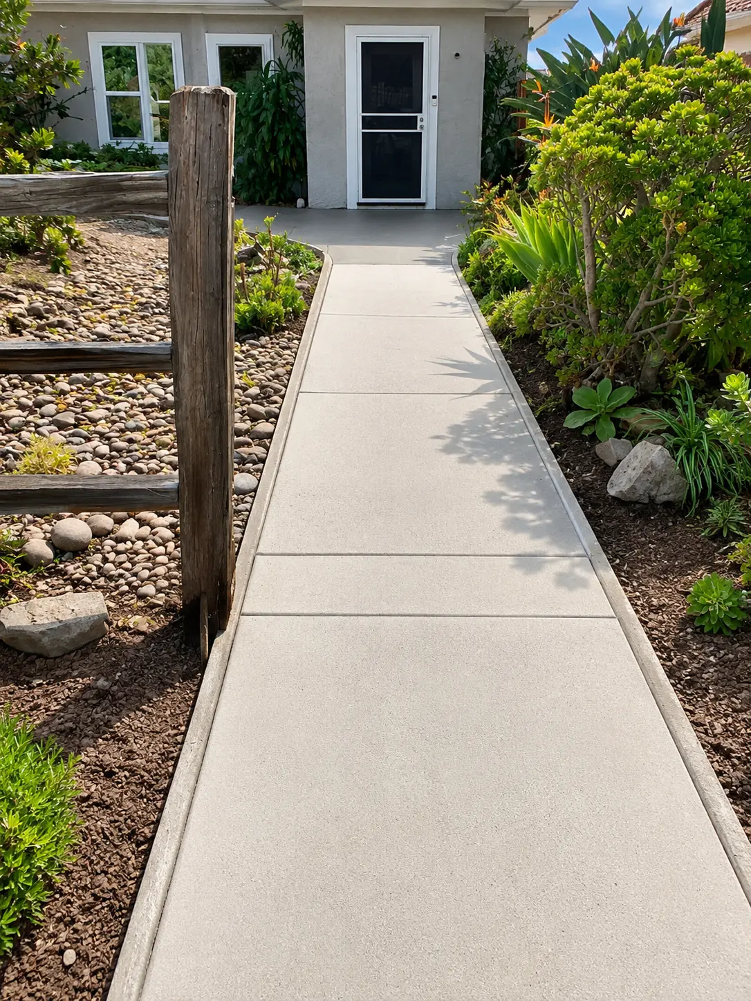 Front Entry Concrete Walkway — Outdoor Living by Arnold Barrera Construction