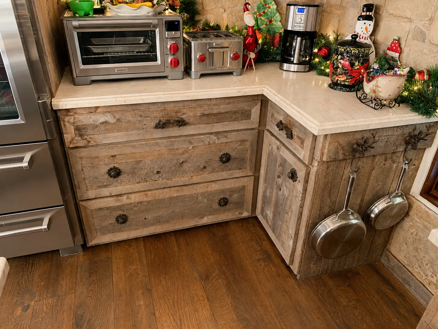 Marble Counters & Custom Drawers — Kitchen Remodels by Arnold Barrera Construction